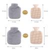 2.0 L Hot Water Bottle with Plush Kangaroo Pocket, White view 3