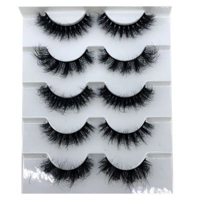Demasiado 2022 5 Pairs One Box 3D Mink Hair False Eyelashes, Natural Thickness, Long Wispy Lashes, Makeup Beauty Extension Tools (Color: 5pairs-SS-12)