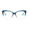 LJCZKA Vintage Blue Light Blocking Cat-Eye Glasses for Women, Non-Prescription Metal Frames view 2