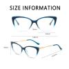 LJCZKA Vintage Blue Light Blocking Cat-Eye Glasses for Women, Non-Prescription Metal Frames view 3