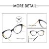 LJCZKA Vintage Blue Light Blocking Cat-Eye Glasses for Women, Non-Prescription Metal Frames view 4