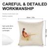 Icotoibabie Linen Pillow Cover, Pretty Pheasant, 18 x 18 in, Double-Sided view 2