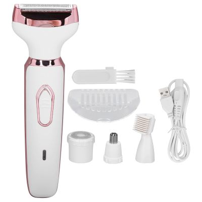 4-in-1 Electric Shaver for Women with Cleaning Brush