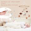 SWECOMZE Baby Crib Mobile with Stars, Wooden Hanging Wind Chime for Girls view 4