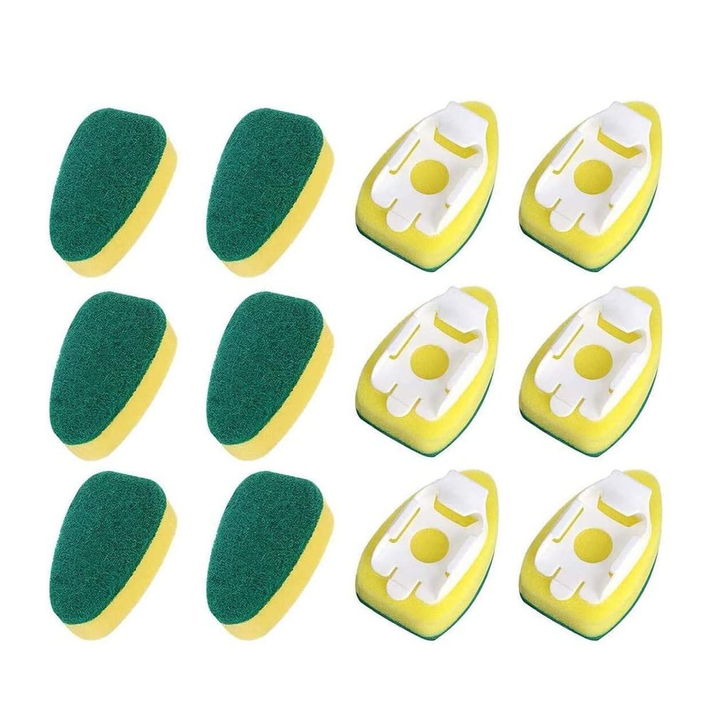 Josenidny Dish Scrub Sponge Brush Replacement Heads, 12 Pieces