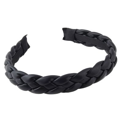 Wide Braided PU Retro Headband