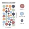 DOTUIARG Colorful Watercolor Dot Wall Stickers for Kids' Rooms view 2
