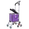 Foldable Lightweight Rollator with Shopping Cart and Rest Seat view 1