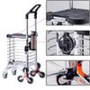 Foldable Lightweight Rollator with Shopping Cart and Rest Seat view 2