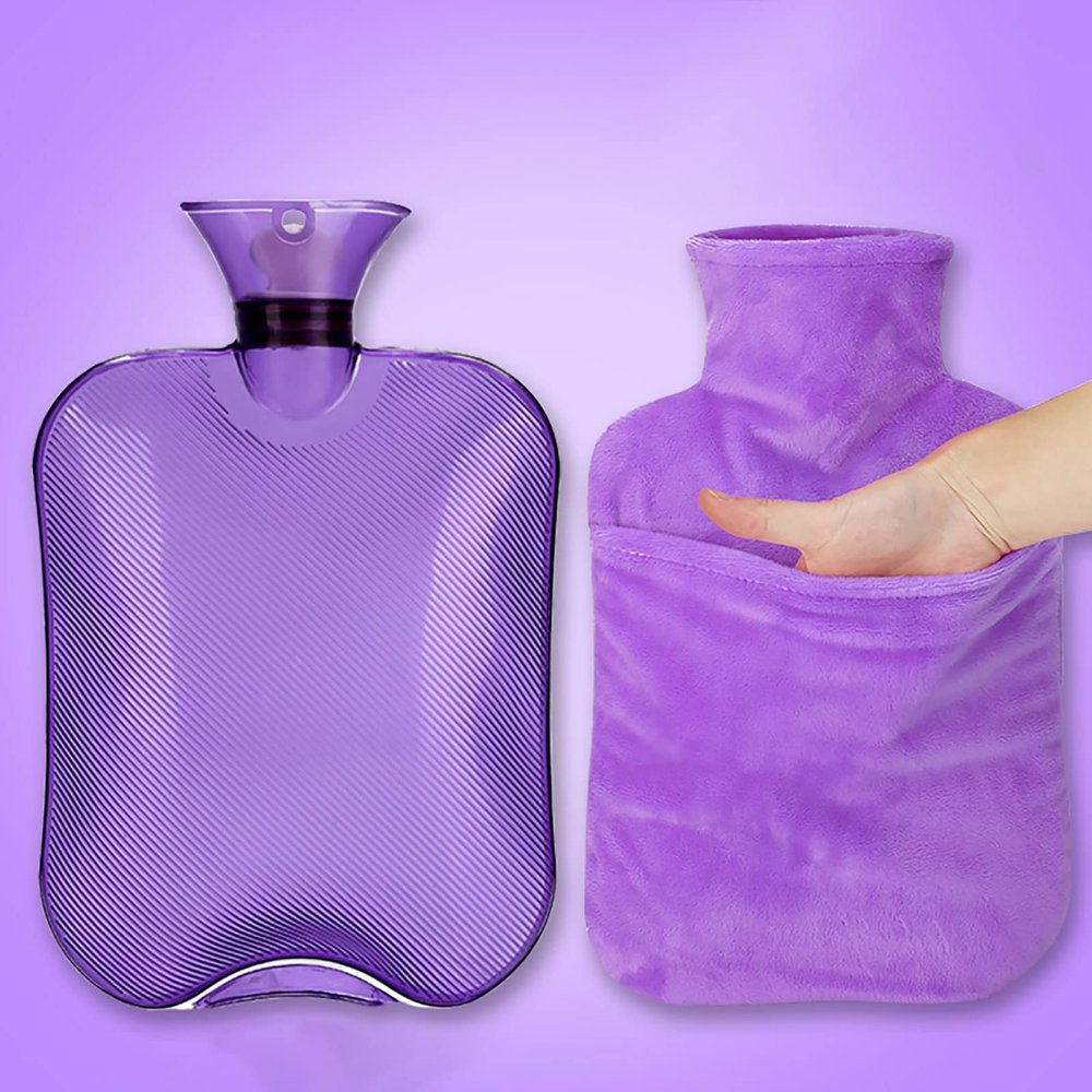 XBLTCM Leakproof Large Rubber Hot Water Bottle with Soft Waist Cover