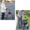 Folding Lightweight Rollator with Seat, Aluminum Walker, Blue view 2