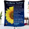 WJMSDK Personalized Blanket from Mom to Daughter, Soft Flannel Encouragement Blanket view 1