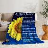 WJMSDK Personalized Blanket from Mom to Daughter, Soft Flannel Encouragement Blanket view 2