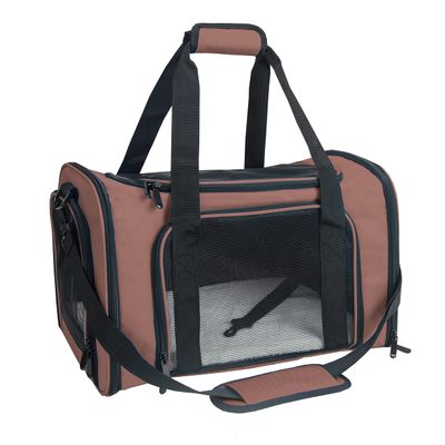 NextFri Collapsible Pet Carrier for Small and Medium Cats and Dogs, TSA-Approved, Medium, Brown