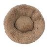 Lukery Round Plush Donut Dog & Cat Bed, Khaki, 110 cm view 1