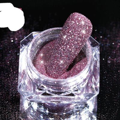 1 Box Reflective Nail Glitter, Sparkling Silver Nail Laser, Super-Bright Nail Art Glitter for Parties and Nightclubs, B-5
