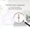 Nail Drill Bit Holder Organizer, 100-Hole Case, White view 3