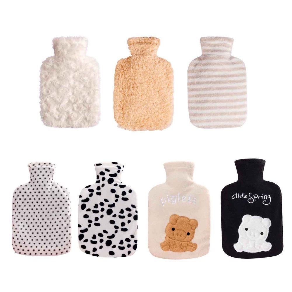 TBHOME 500/1000 mL Hot Water Bottle with Plush Cover