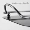 Decorative Mirrored Metal Vanity Tray with Handles, Silver view 3