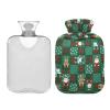 2L Hot Water Bottle with Cover, Christmas Buffalo Plaid Design view 1