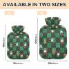 2L Hot Water Bottle with Cover, Christmas Buffalo Plaid Design view 2