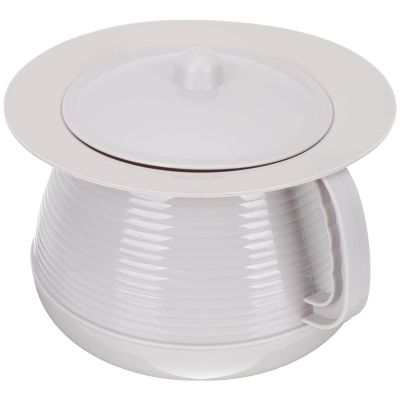 Covered Plastic Bedside Potty with Handle for Home Use