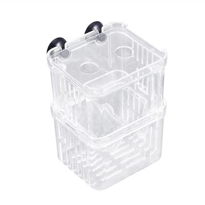 Mipcase Aquarium Fish Breeding Box with Side Ventilation, Fry Isolation Box, Space-Saving Double-Layer Design