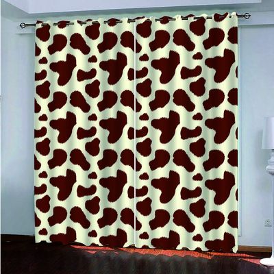 BIURKA Light-Blocking Curtain for Bedroom, Leopard 3D Print, Thermal Insulation, 90% Opaque, 220 x 210 cm