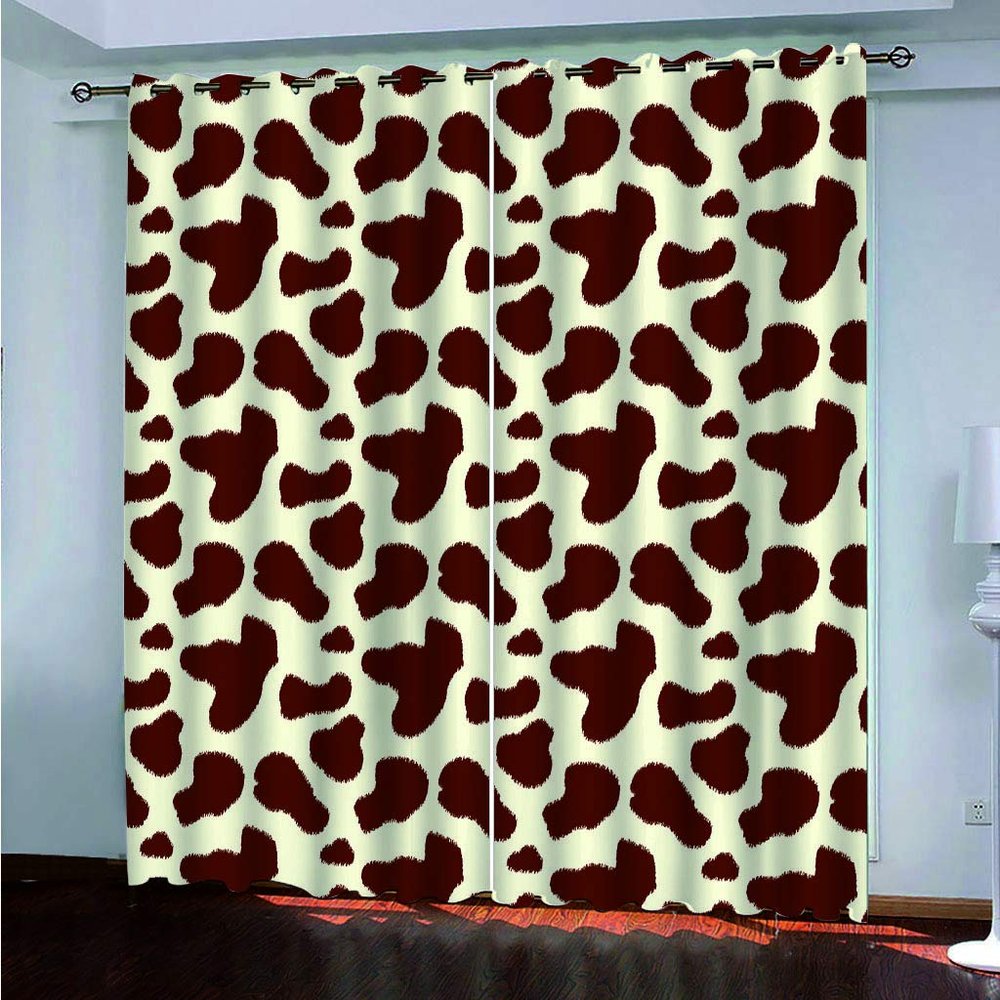 BIURKA Light-Blocking Curtain for Bedroom, Leopard 3D Print, Thermal Insulation, 90% Opaque, 220 x 210 cm