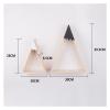 2-Piece Nordic-Style Wooden Snow Mountain Wall Shelf Set for Nursery, Yellow view 3