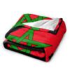 Morocco Flag Map Ultra-Soft Flannel Fleece Blanket, Year-Round Throw for Living Room or Bedroom view 2