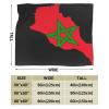 Morocco Flag Map Ultra-Soft Flannel Fleece Blanket, Year-Round Throw for Living Room or Bedroom view 3