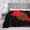 Morocco Flag Map Ultra-Soft Flannel Fleece Blanket, Year-Round Throw for Living Room or Bedroom view 4