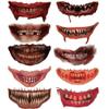 Wudaizhi Halloween Temporary Mouth Tattoos, 10 Pieces view 1