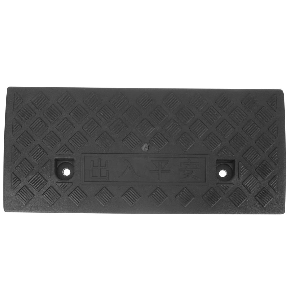 Black Rubber Threshold Ramp for Cars with Safety Bolts