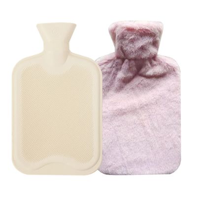 2 L Hot Water Bottle with Ultra-Soft Plush Cover