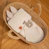 Sevira Kids Jeanne Oval Cotton Gauze Fitted Sheet for Baby Bassinets, Made in France view 4