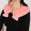 U-Shaped Neck Hot Water Bottle with Soft Plush Cover, 1 L, Navy Blue view 2