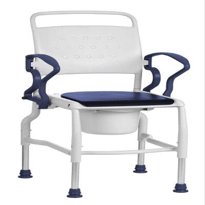 FabaCare Köln Toilet Commode Chair for Seniors, Gray-Blue, up to 130 kg