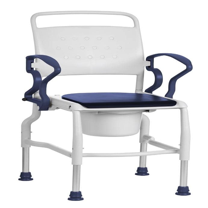 FabaCare Köln Toilet Commode Chair for Seniors, Gray-Blue, up to 130 kg