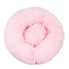 Lukery Round Plush Donut Bed for Dogs and Cats, 100 cm, Light Pink view 1