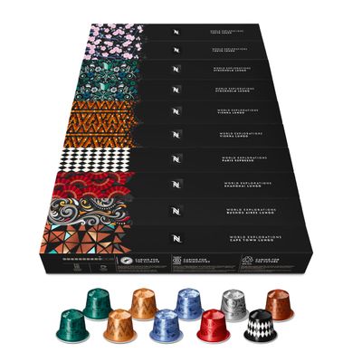 NESPRESSO ORIGINAL World Explorations Selection, 100 Coffee Capsules