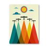 QITEX Cartoon Airplane Wall Art, Colorful Canvas Print, 40 x 60 cm, Unframed view 1