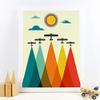 QITEX Cartoon Airplane Wall Art, Colorful Canvas Print, 40 x 60 cm, Unframed view 2
