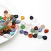 LE SKY 50 Natural Stone Water Drop Beads, Polished Crystal Quartz and Agate Chakra Charms for Jewelry Making view 2