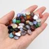 LE SKY 50 Natural Stone Water Drop Beads, Polished Crystal Quartz and Agate Chakra Charms for Jewelry Making view 3