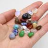 LE SKY 50 Natural Stone Water Drop Beads, Polished Crystal Quartz and Agate Chakra Charms for Jewelry Making view 4