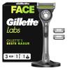 Gillette Labs Exfoliating Bar Men's Razor, 1 Handle, 3 Blades, Magnetic Premium Stand view 1