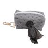 HOHXFYP Dog Waste Bag Holder with Zipper, Gray view 1