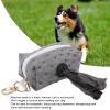 HOHXFYP Dog Waste Bag Holder with Zipper, Gray view 2